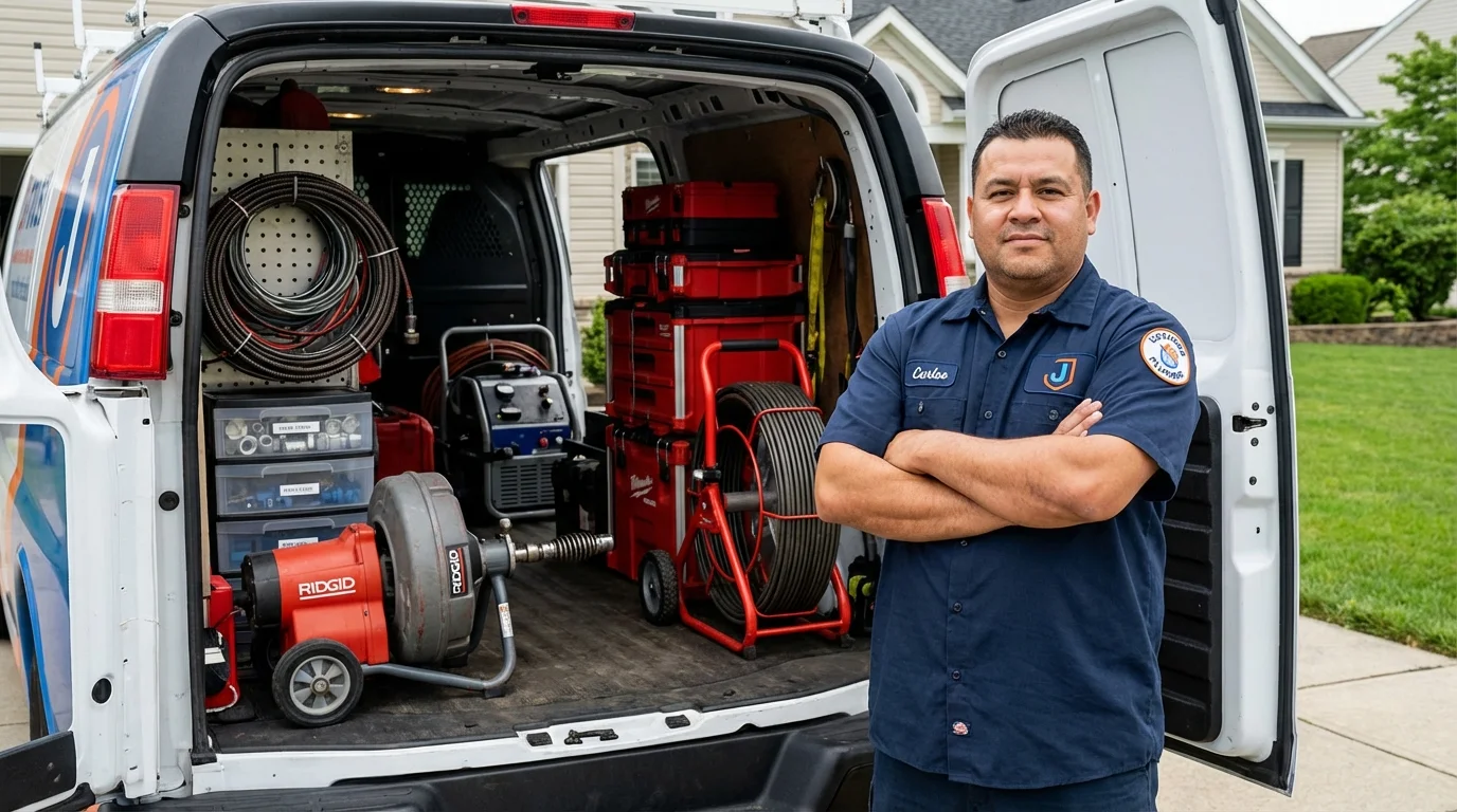 Professional drain cleaning equipment and Johns Plumbing LLC plumber in Window Rock