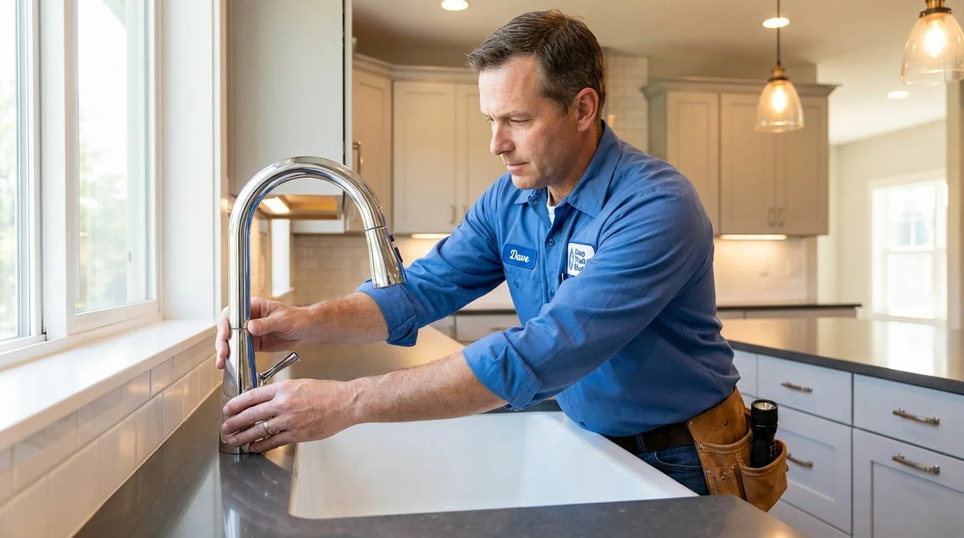 Kitchen faucet installation by Johns Plumbing LLC in Window Rock