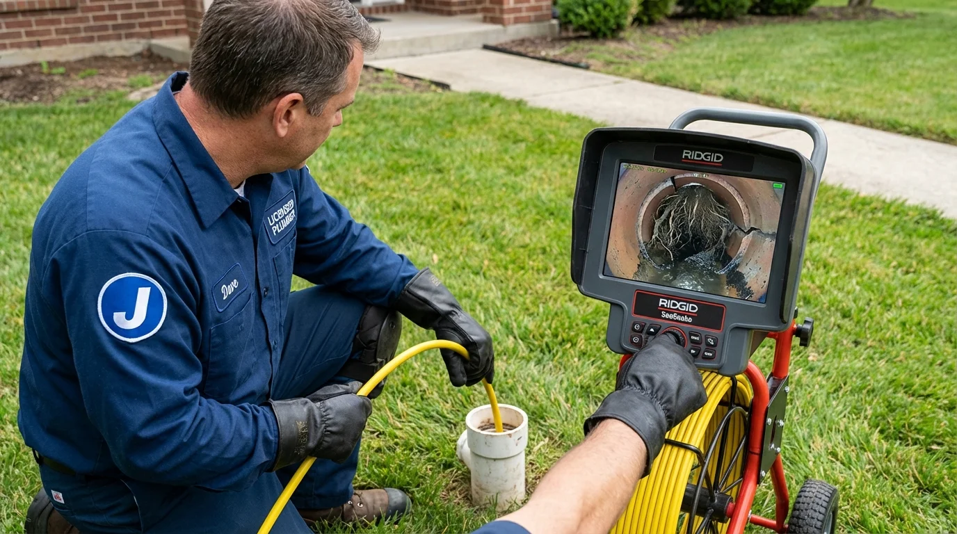 Sewer camera inspection being performed by Johns Plumbing LLC in Window Rock